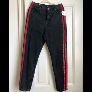 Black high waisted mom jeans NWT